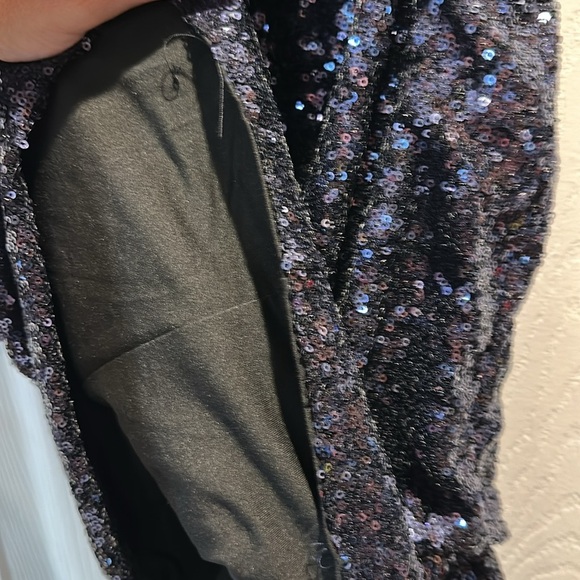 Hello Molly Wanna Know How You Feel Sequin Cut-Out Mini Dress XS Navy Blue - Picture 11 of 12